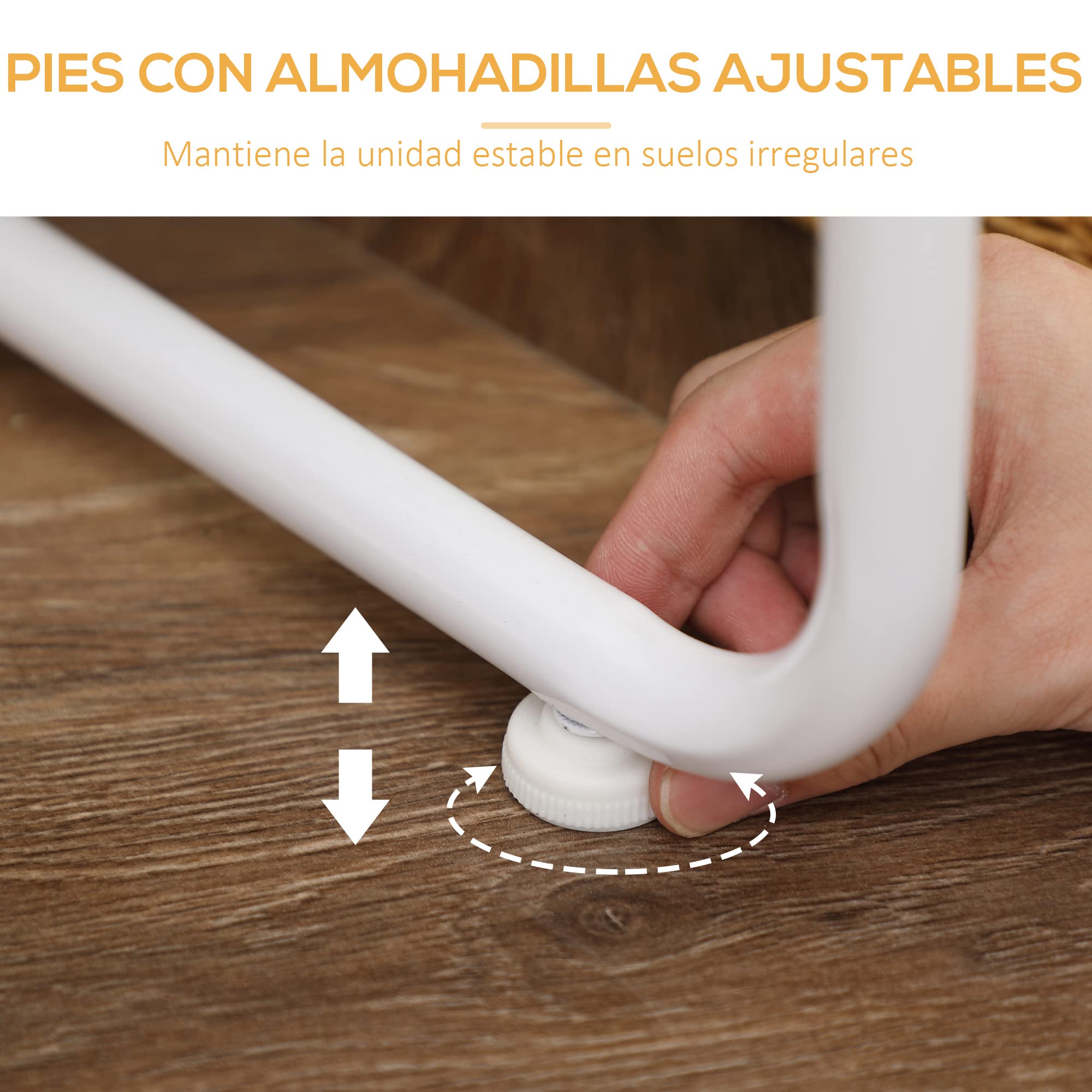 HOMCOM Perchero de Ropa de Madera con 5 Estantes 101x39x160 cm Natural