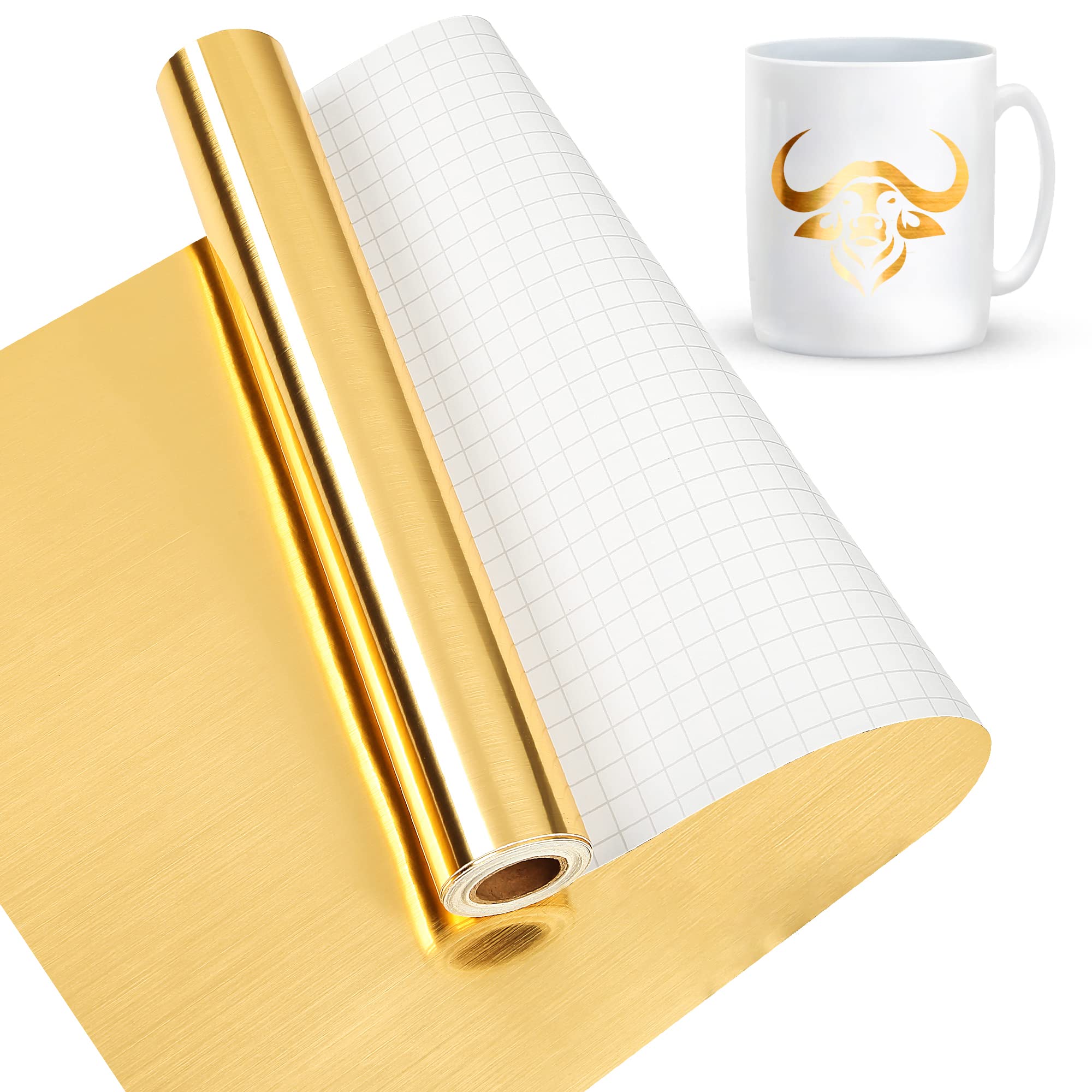 Buy Brushed Gold Permanent Vinyl Roll for Cricut, Lya Vinyl 12" x 15Ft
