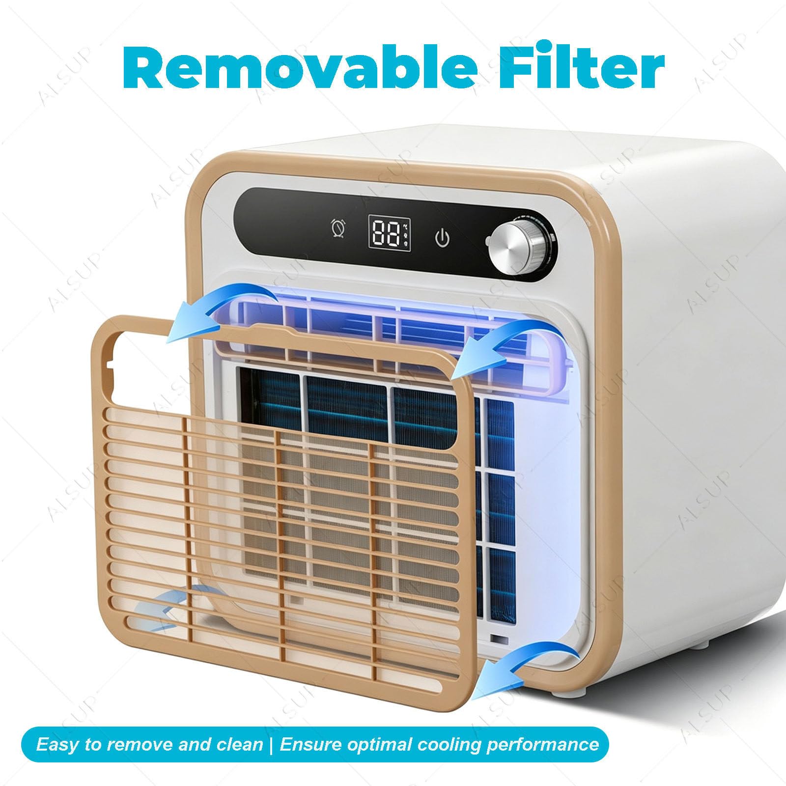 Aire Acondicionado Portátil Split, Refrigeración Rápida 2m | 1500 W, Control Remoto y Wifi, Función Temporizador de 12 h, Peso Ligero de 13 kg, para Caravanas, Camping y Aut