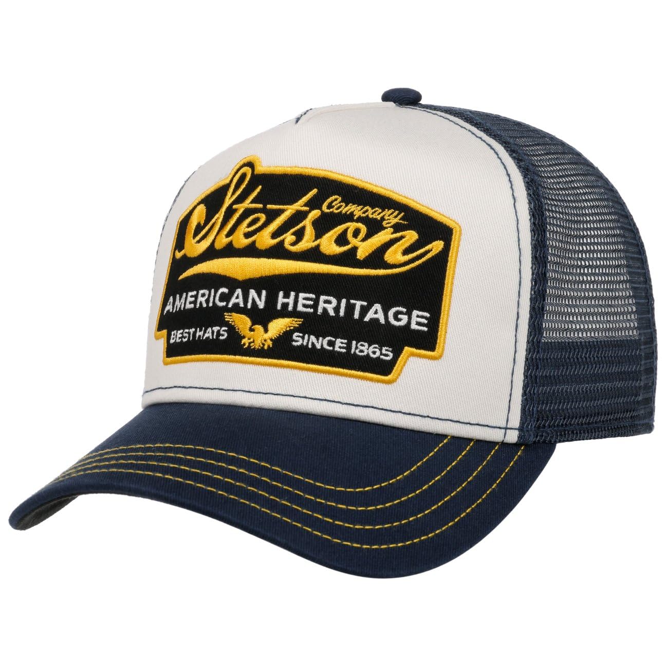 Stetson Gorra de Camionero Patrulla para Hombre/Mujer, Gorra de béisbol de algodón, tamaño Ajustable, Gorra con Inserto de Malla, Gorra de Camionero para Invierno/Verano, Gorra Curvada — view 13