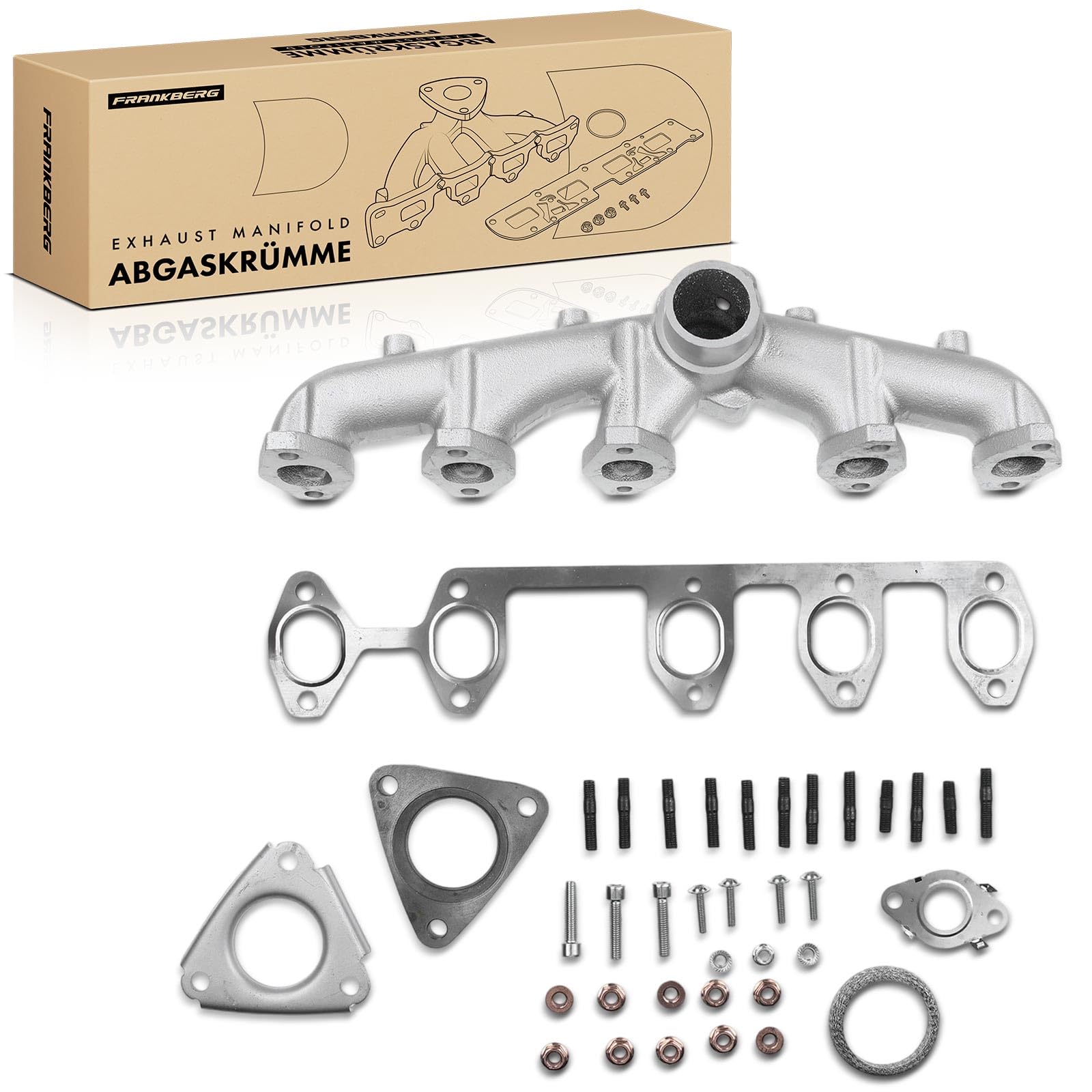 Frankberg Colector de escape Compatible con Multiv.a.n V 7EF 7EM 7EN 7HF 7HM 7HN 2.5 TDI Transporter V Bus 7EB 7EJ 7HB 7HJ 2.5 TDI M.u.l.t.i.v.a.n V 7EF 7EM 7EN 7HF 7HM 7HN 2.5 TDI 4motio.n 070253031F