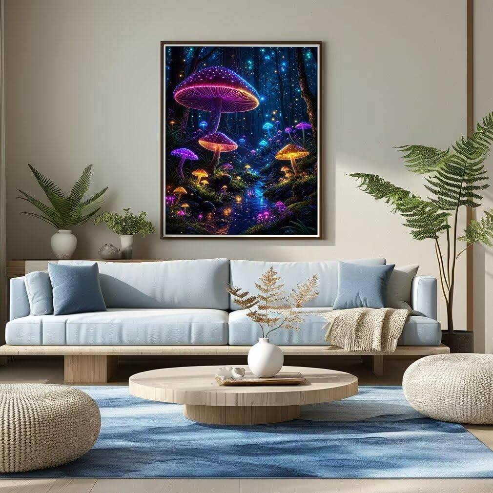Diamond Painting Champiñón, Manualidad Creativa y Relajante 80x100cm C8-150