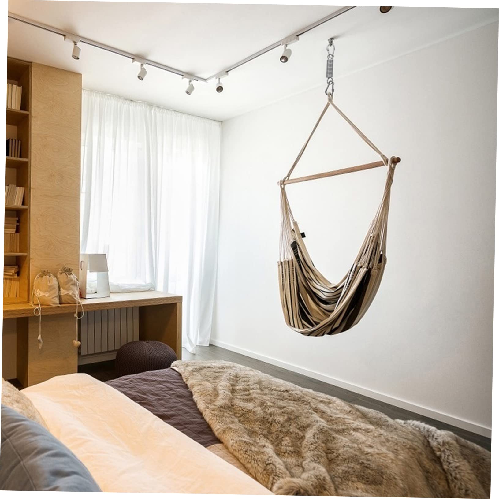 Luxshiny 1 Satz Hängematten Aufhängung Set Teiliges Robustes Federhaken Kit für Schwebesessel Stabile und Langlebige Lösung für Fitnessgeräte und Outdoor Aktivitäten