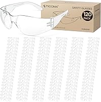 Vista 15 de TICONN Gafas de seguridad transparentes para hombres, gafas protectoras resistentes a los arañazos y impactos, cumplen con la norma ANSI Z87.1