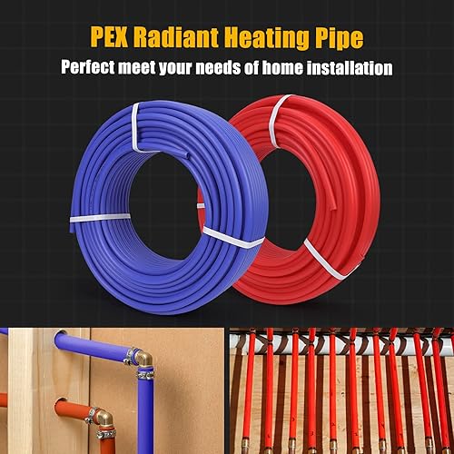 Miniatura 3 de Towallmark PEX Tubing - Tubo PEX A de 12 pulgada 1000 pies bobina de tubo - Tubo PEX para calefacción de suelo radiante comercial residencial
