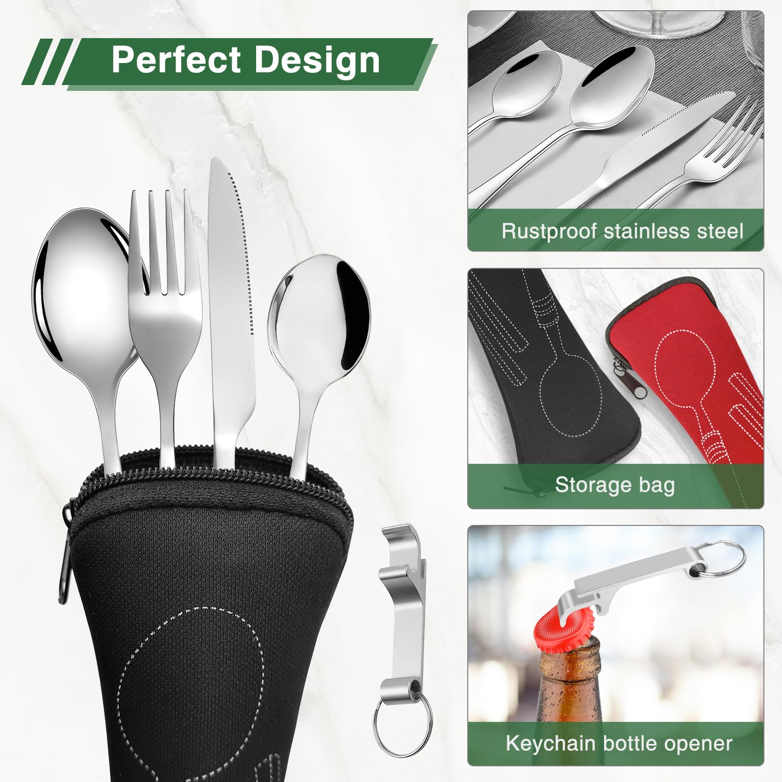 Cuillère/fourchette Pliante En Acier Inoxydable - BCB International