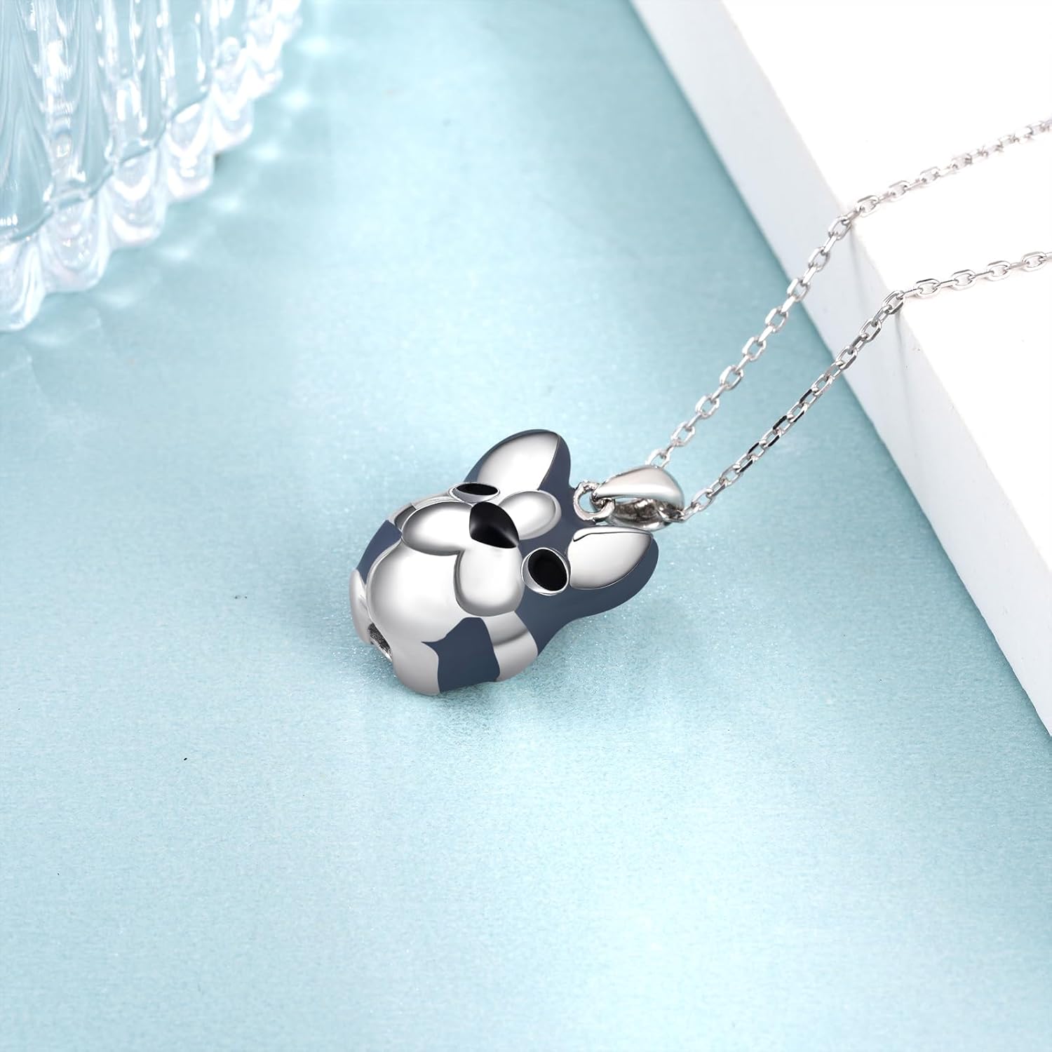 Boston Terrier Gifts 925 Sterling Silver Boston Terrier Necklace Cute Dog Jewelry Gifts for Women - Image 3