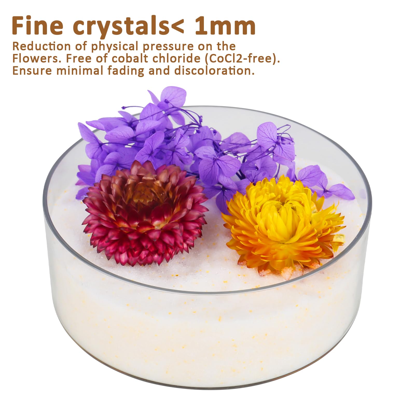 Gel de sílice para secar flores 500g desecante paquetes