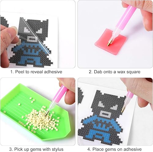 Miniatura 4 de MEIEST Decora tu propia botella de agua con kits de calcomanías de pintura de diamantes 5D Hero y gemas con purpurina
