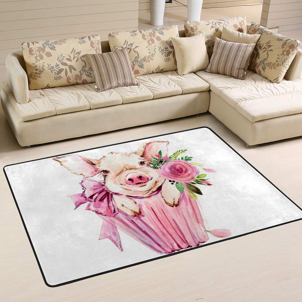 Tapis cochon rose mignon Ruchen pour une décoration chaleureuse