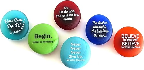 Imanes de inspiración estímulo y motivación en piedras de vidrio marino esmeriladas, unidos a imanes súper fuertes. por Lifeforce Glass. Set I