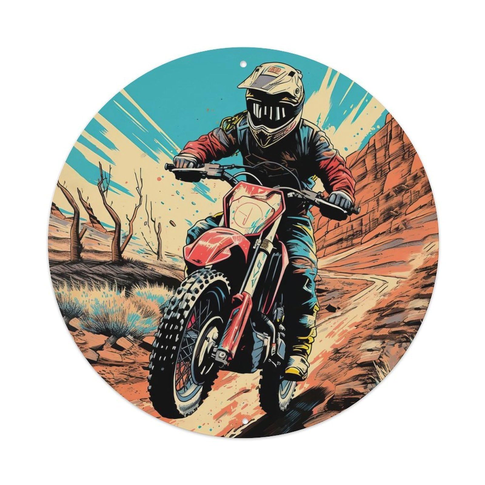 Extreme Sports Motorcycle Wind Rider Vintage Metal Tin Sign Plaque