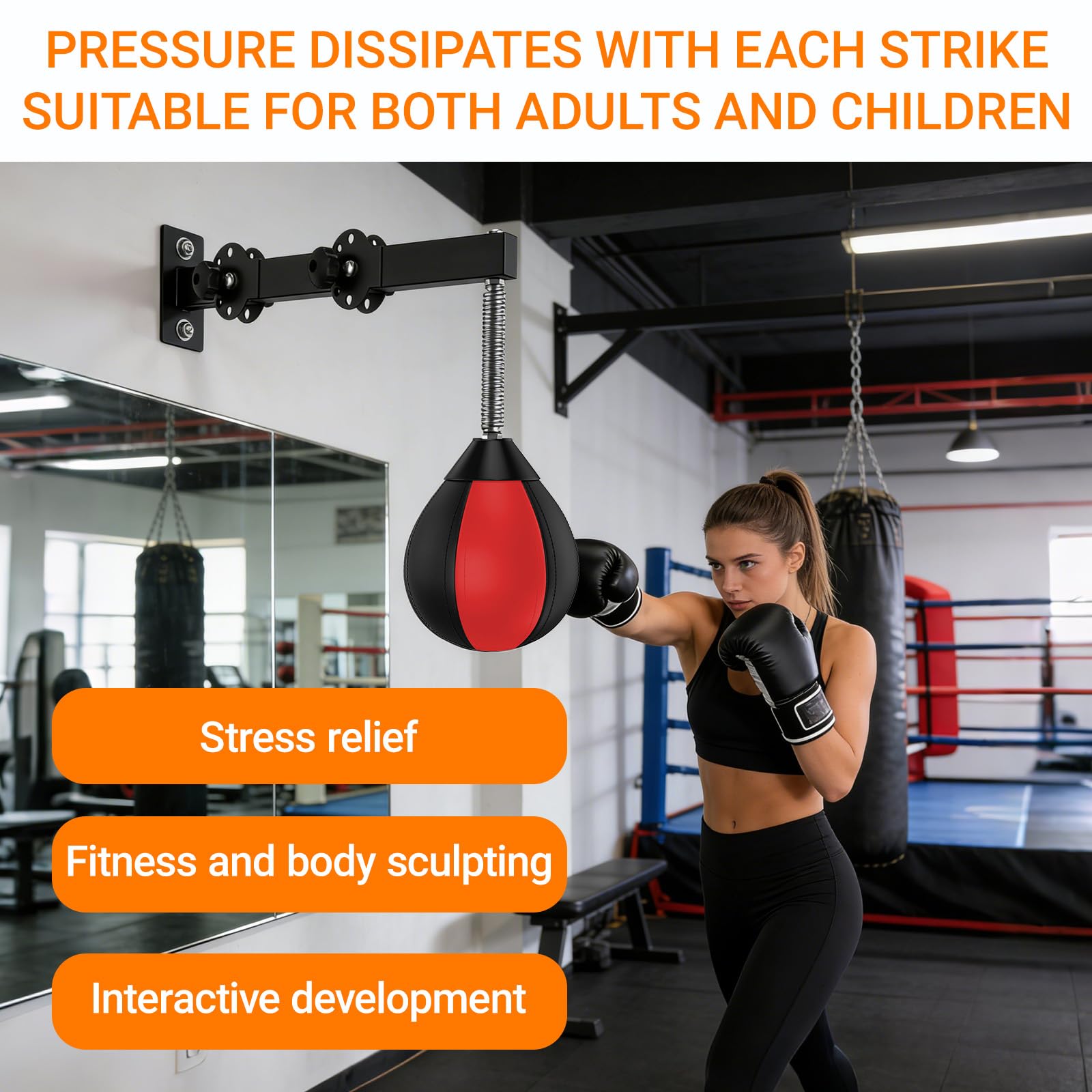 Punchingball, Boxbirne Hängend, Boxball für Speed Training, Punching Ball für Reflexe
