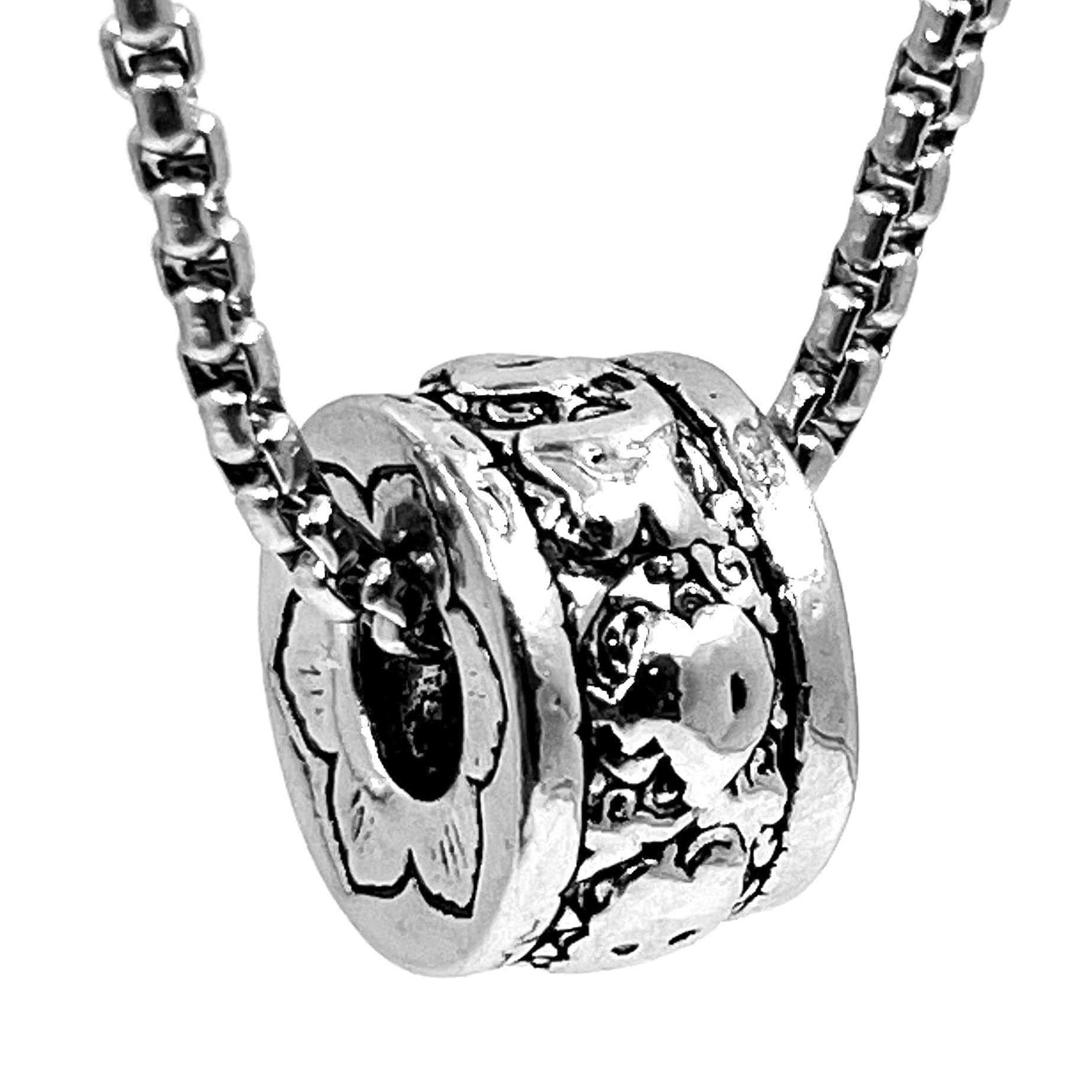 the men thing MANTRA ROUND - Alloy Round Mantra Pendant with Pure Stainless Steel 24inch Chain for Men, Milan trending Style - Round Box Chain & Pendant for Men & Boy-picture-28