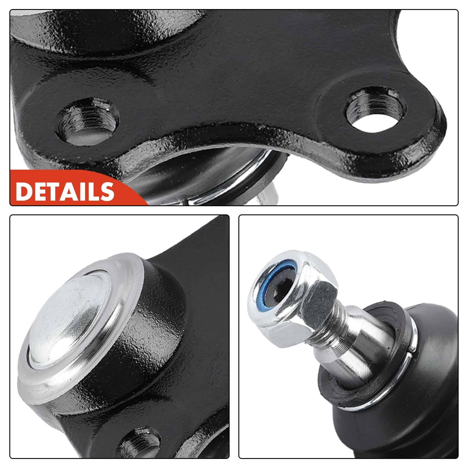 Frankberg 2x Traggelenk Führungsgelenk Vorderachse Links Rechts Kompatible mit A2 8Z0 2002-2005 Cordoba 6L2 2002-2009 Ibiza III 2002-2009 Fabia I 6Y2 1999-2008 Replace# 6Q0407365M