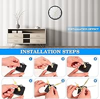 Vista 5 de DOITOOL Silence - Kit de repuesto para reloj de cuarzo, mecanismo silencioso, eje largo, piezas de mecanismo, sin batería (dorado), longitud del eje