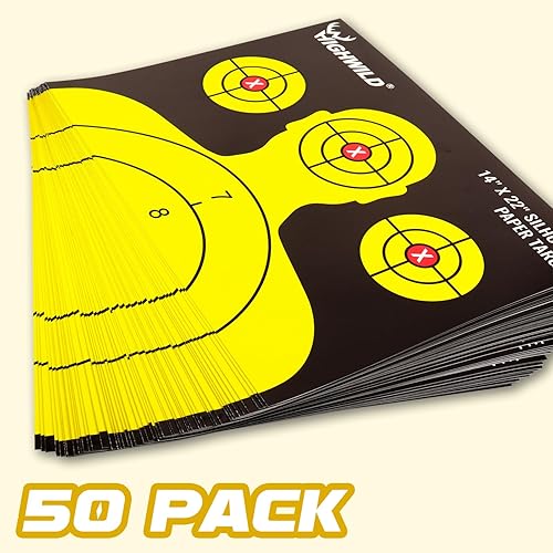 Miniatura 2 de Highwild Shooting Range Silhouette Paper Target 50 unidades  14 x 22 pulgadas  Adecuado para pistolas, rifles, pistolas de aire comprimido, pistolas