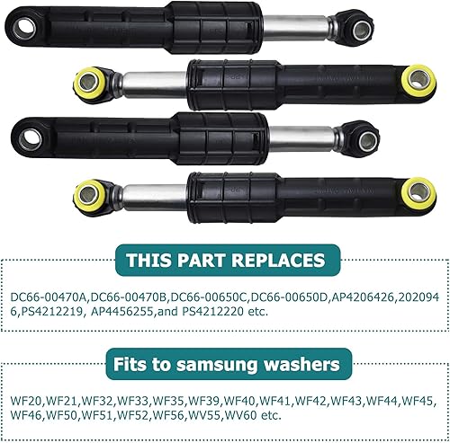 Miniatura 5 de DC66-00470A y DC66-00470B Amortiguador de arandela compatible con Samsung DC66-00470A, DC66-00470B, AP4206426, DC66-00650D, 2020946, PS4212219,