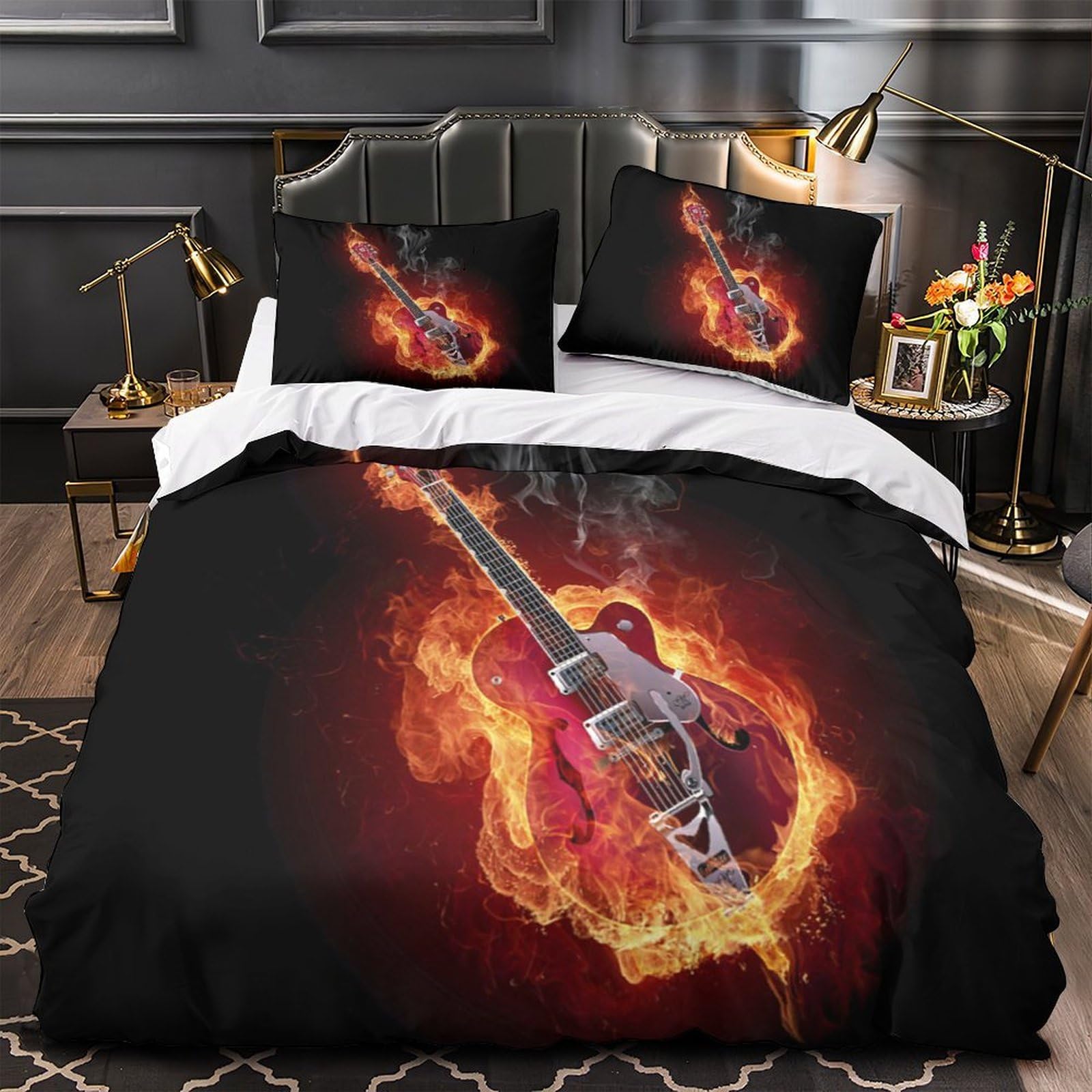 Housse de couette Faucheuse imprimée 3D dark fantasy parure lit double 200x200