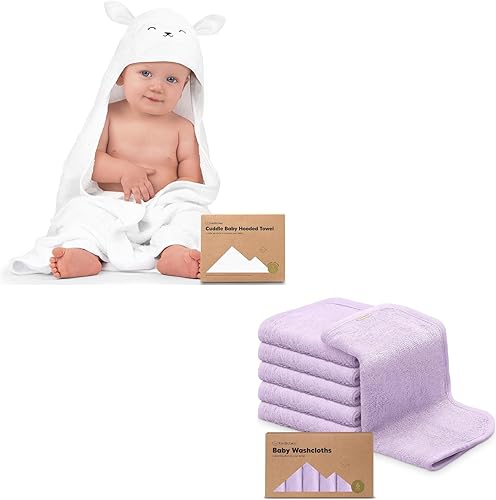 KeaBabies Toalla con capucha para bebé y paños para recién nacidos, niños - Toallas de baño suaves con capucha para niños pequeños - Paño de baño