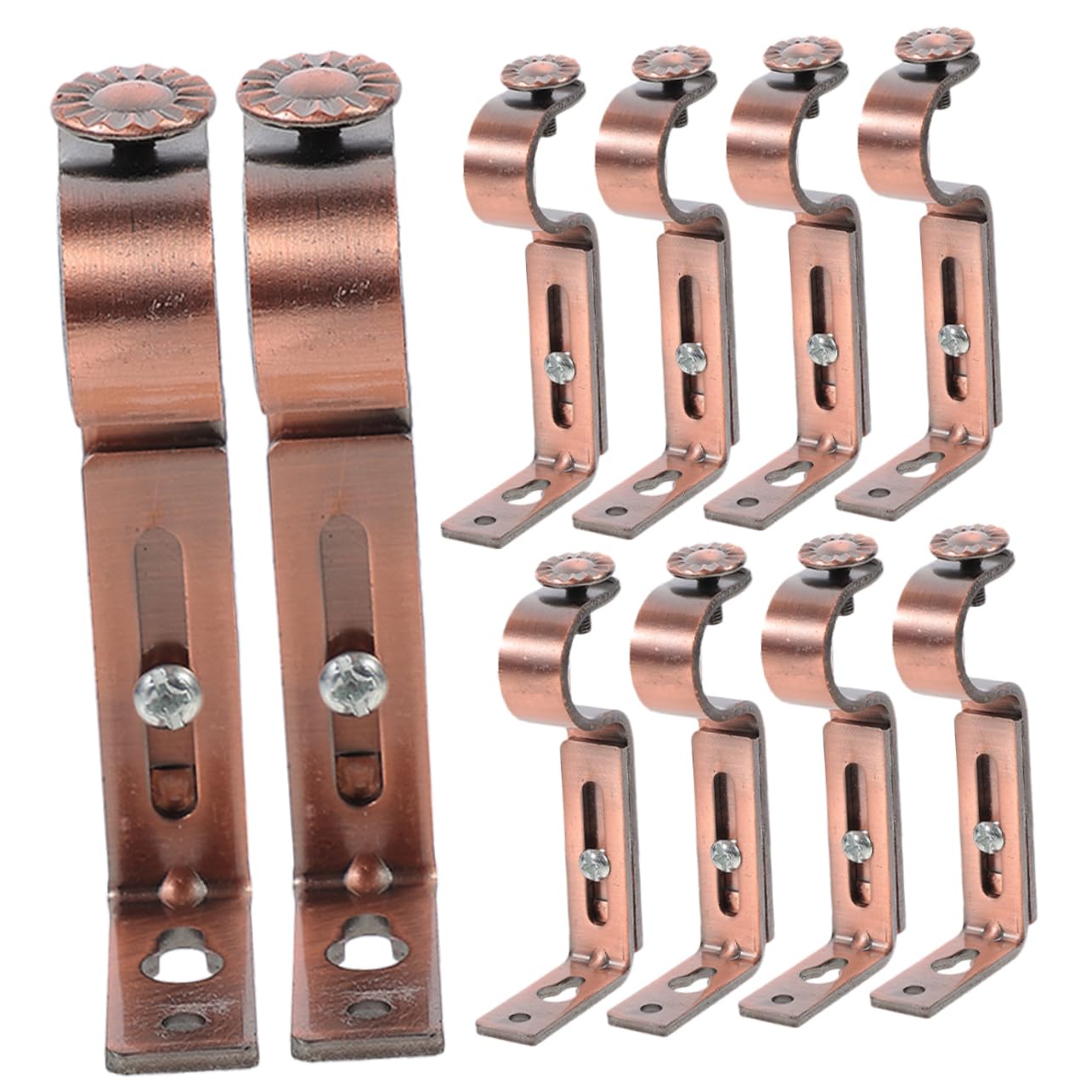 10 Pezzi per Tende Staffa per aste per Tende cieche Supporti per bastoni per Tende in Metallo Supporto per aste per Tende Telaio di Supporto mensola Ferro da Stiro