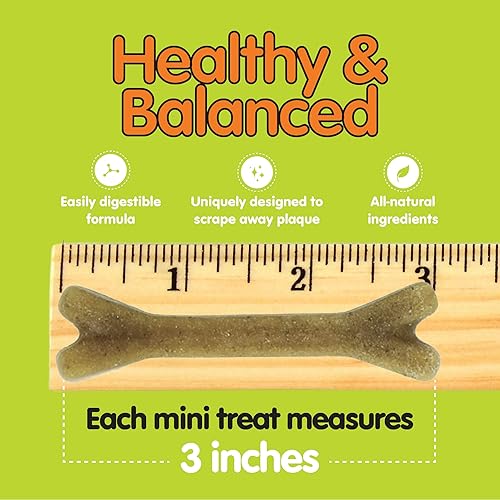 Miniatura 6 de Fido Super Breath - Huesos de cuidado dental para perros, 21 unidades de mini golosinas dentales para perros pequeños (hechos en Estados Unidos) -