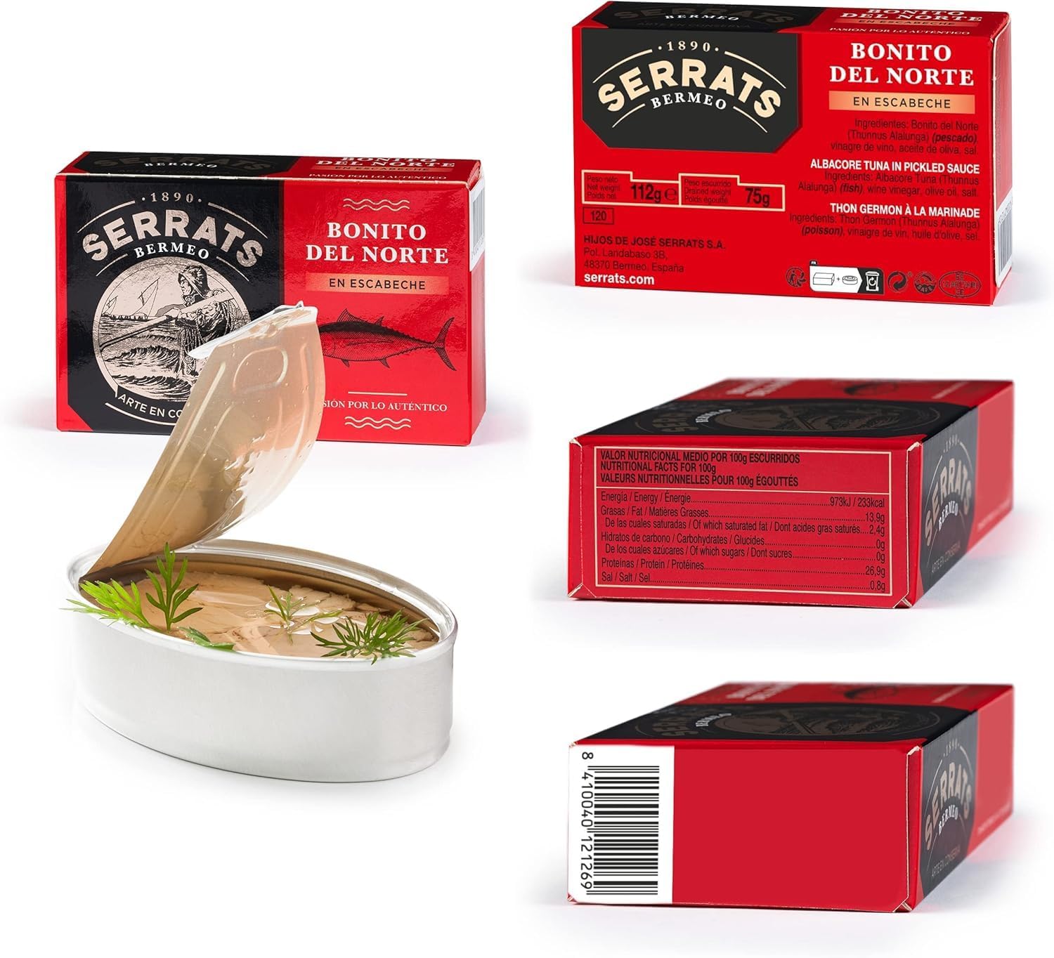 SERRATS - Coffret cadeau - Pack Bermeo - 9 conserves