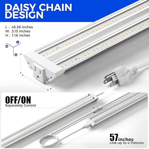 Miniatura 6 de Barrina TX72 Luces de cultivo de 4 pies para inicio de semillas, 72 W (equivalente a 500 W), alto PPFD, espectro completo con LED rojos de 660 nm,