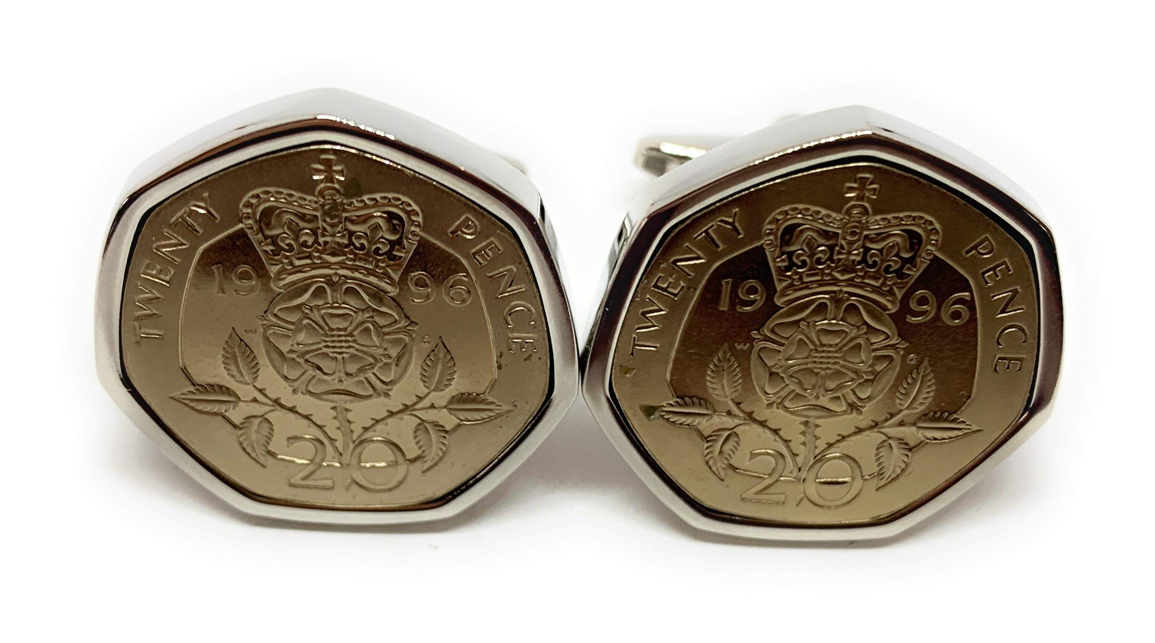 Gemelos de plata de 20p de 1996 para un 25 aniversario 5