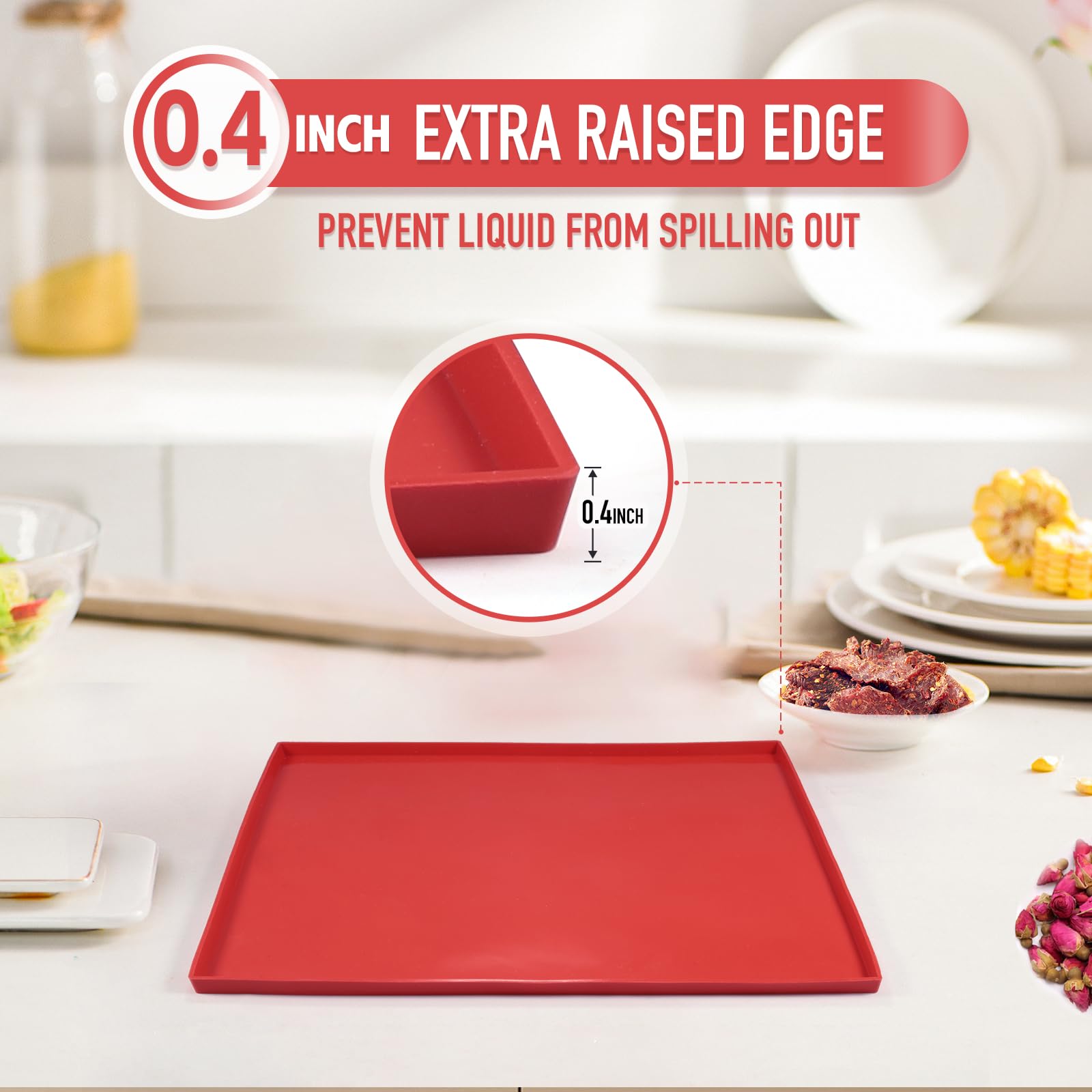 Sujurio Silikon Dörrschalen 6 Stück - Antihaft Für Obstleder & Gemüse | Orange | Für Dörrgeräte