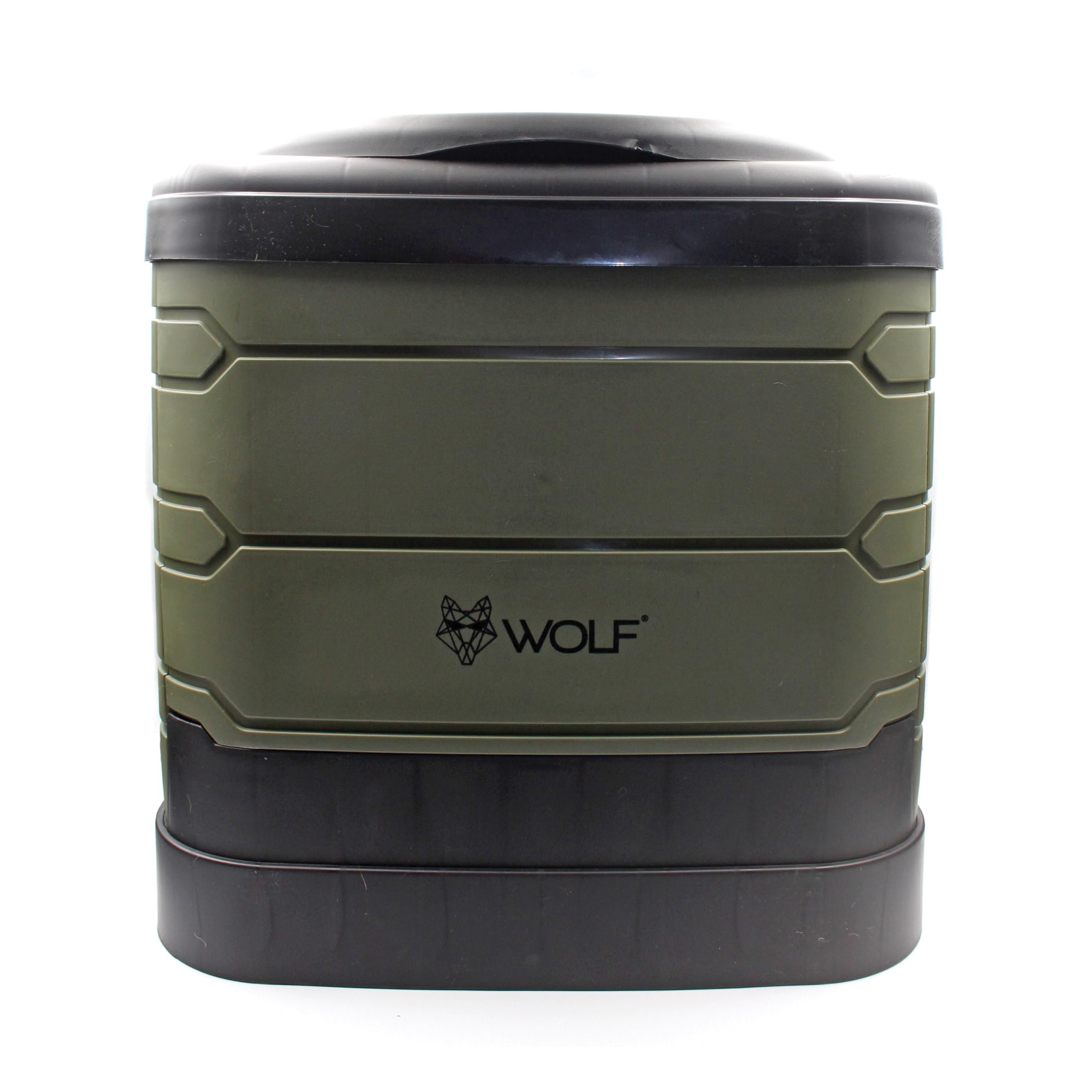 Wolf Outdoors XL Portable Camping Toilet | Compact Foldable Travel Toilet with Waste Bags & Odour Neutralising Powder | Supports 150kg | 18cm Compact Fold | Portable Toilets for Adults