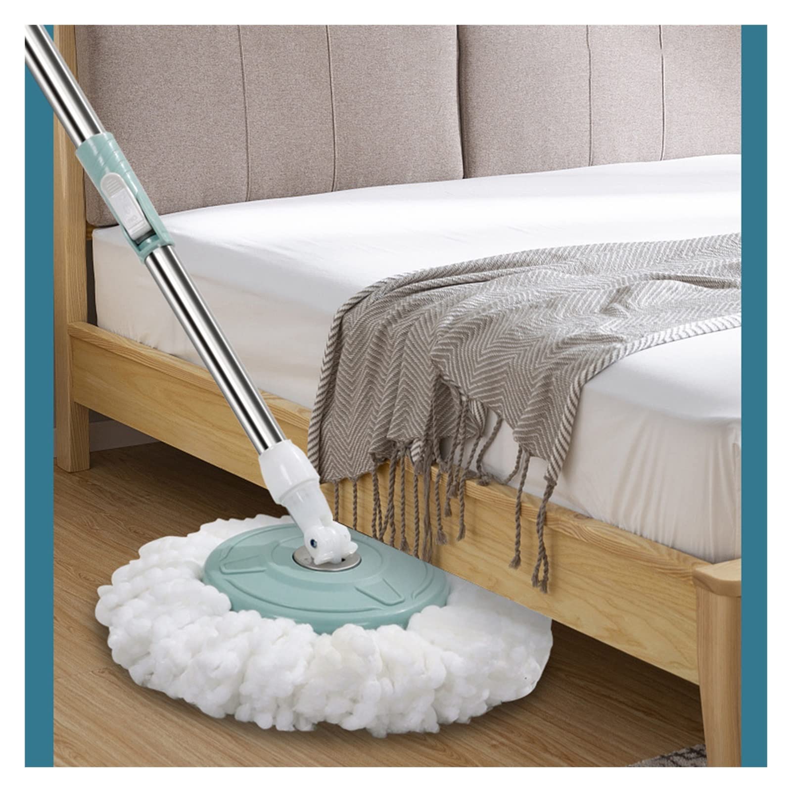 Zestaw mopa z wiadrem z mikrowłókna Spin-MOP i wiaderkiem System czyszczenia podłogi wielokrotnego użytku ściereczka z mikrofibry nadaje się do czyszczenia wszystkich rodzajów podłóg (kolor: A, rozmiar: 1 mop HEA
