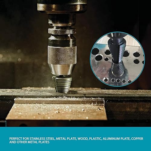 Miniatura 4 de Step Drill Bit Set, 4 Flute M35 Cobalt Pagoda Drill Bit Kit, 14 Inch Shank for Less Steel Hard Metal, Step for Wood Pla Aluminum Copper, Includes 5