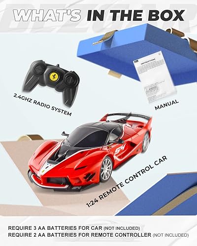 Miniatura 5 de Ferrari - Automóviles de control remoto  BEZGAR 124 con licencia oficial de la serie RC vehículo eléctrico de juguete de carreras coche RC de 24 GHz