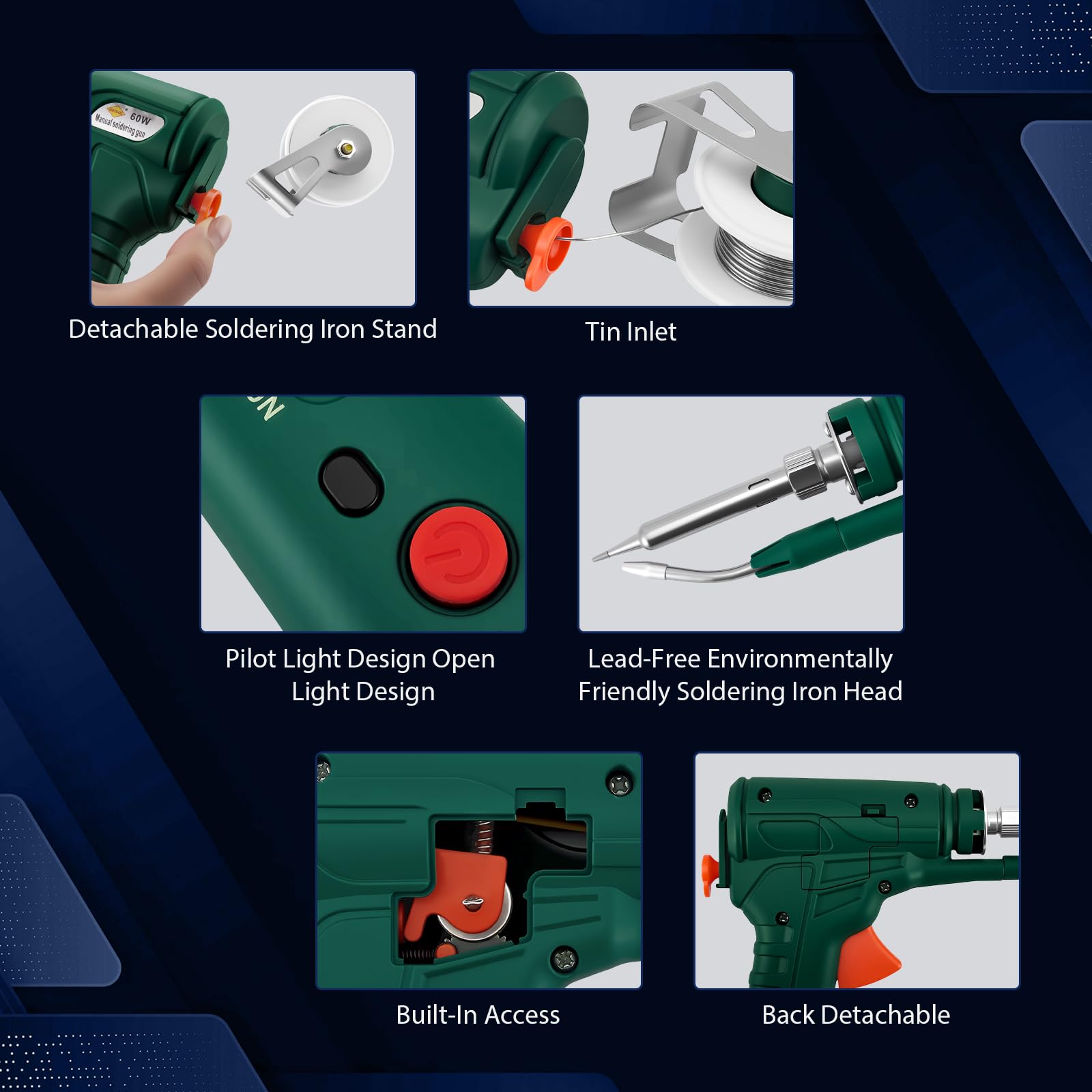 3-in-1 Handheld Laserschweißgerät 1500W, Laserpistole mit Automatischem Drahtvorschub zum Schweißen, Entrosten & Schneiden für Metall, Tragbares Laser Schweißgerät mit 6 Spulen, 220V (Grün)