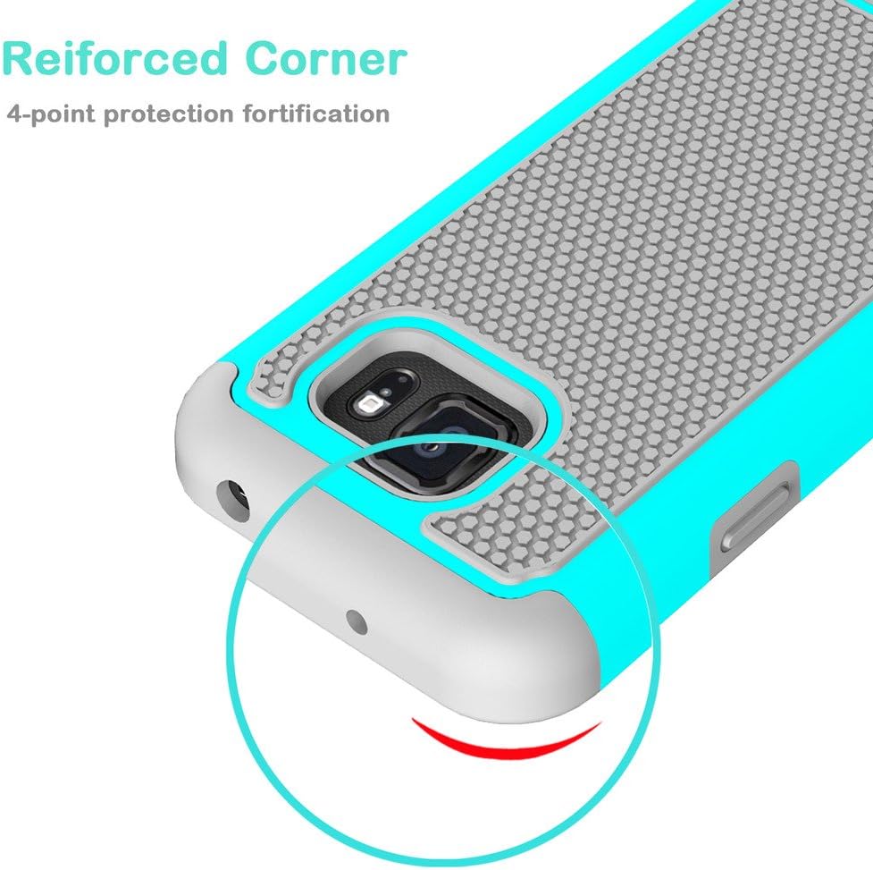 Galaxy S7 Active Case, Jeylly(TM) [Shock Proof] Scratch Absorbing Hybrid Rubber Plastic Impact Defender Rugged Slim Hard Case Cover Shell for Samsung Galaxy S VII Active AT&T SM-G890 G891