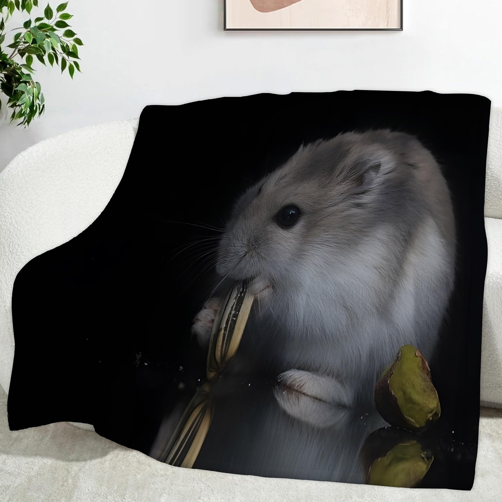Couverture hamster douce 150x200 cm pour ne plus jamais avoir froid au lit ou au canapé