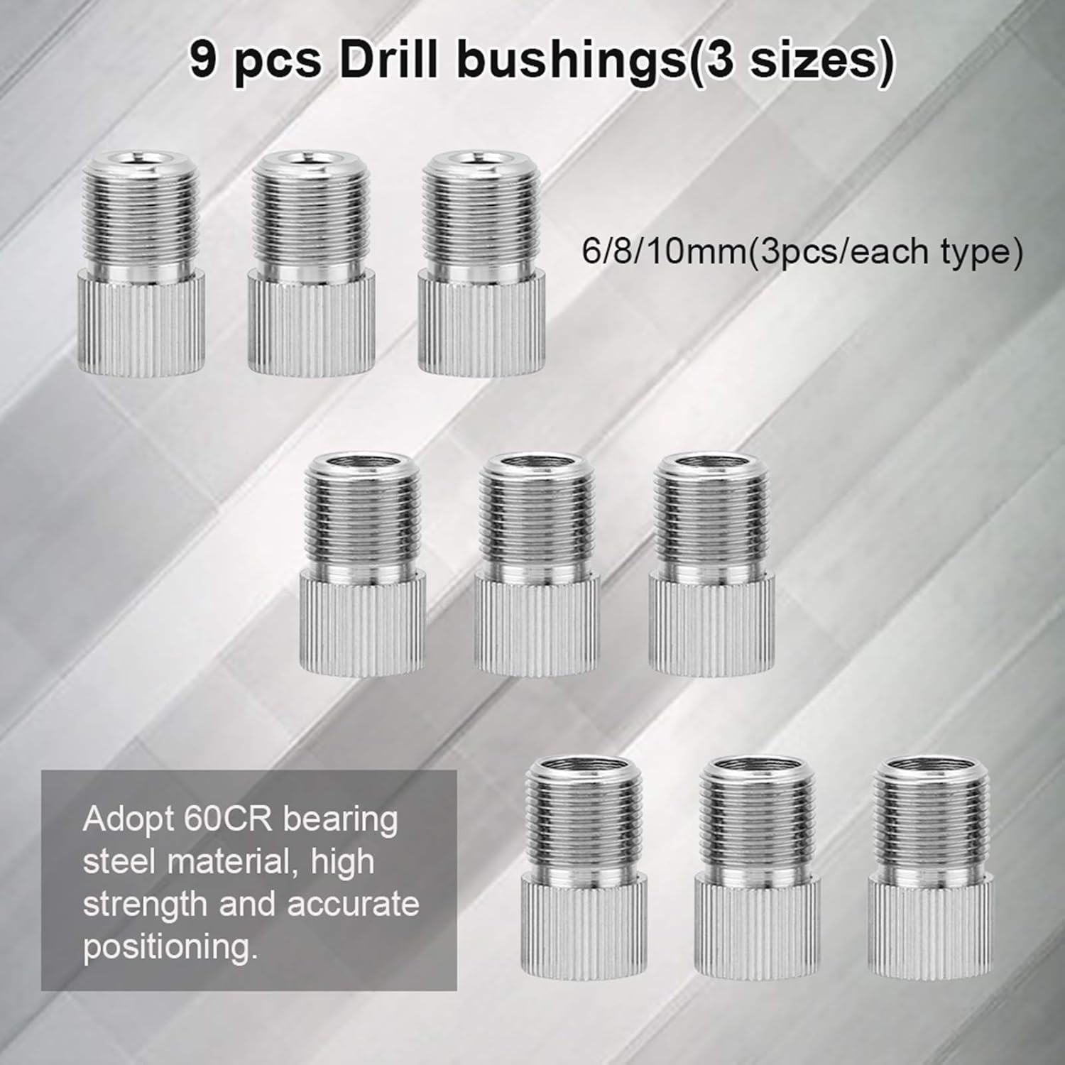 6/8/10mm Dowel Jig Set, Self Doweling Jig with Dowel Pins and Bits, Wood Drill Holes Kit for Woodworking Hand Tools