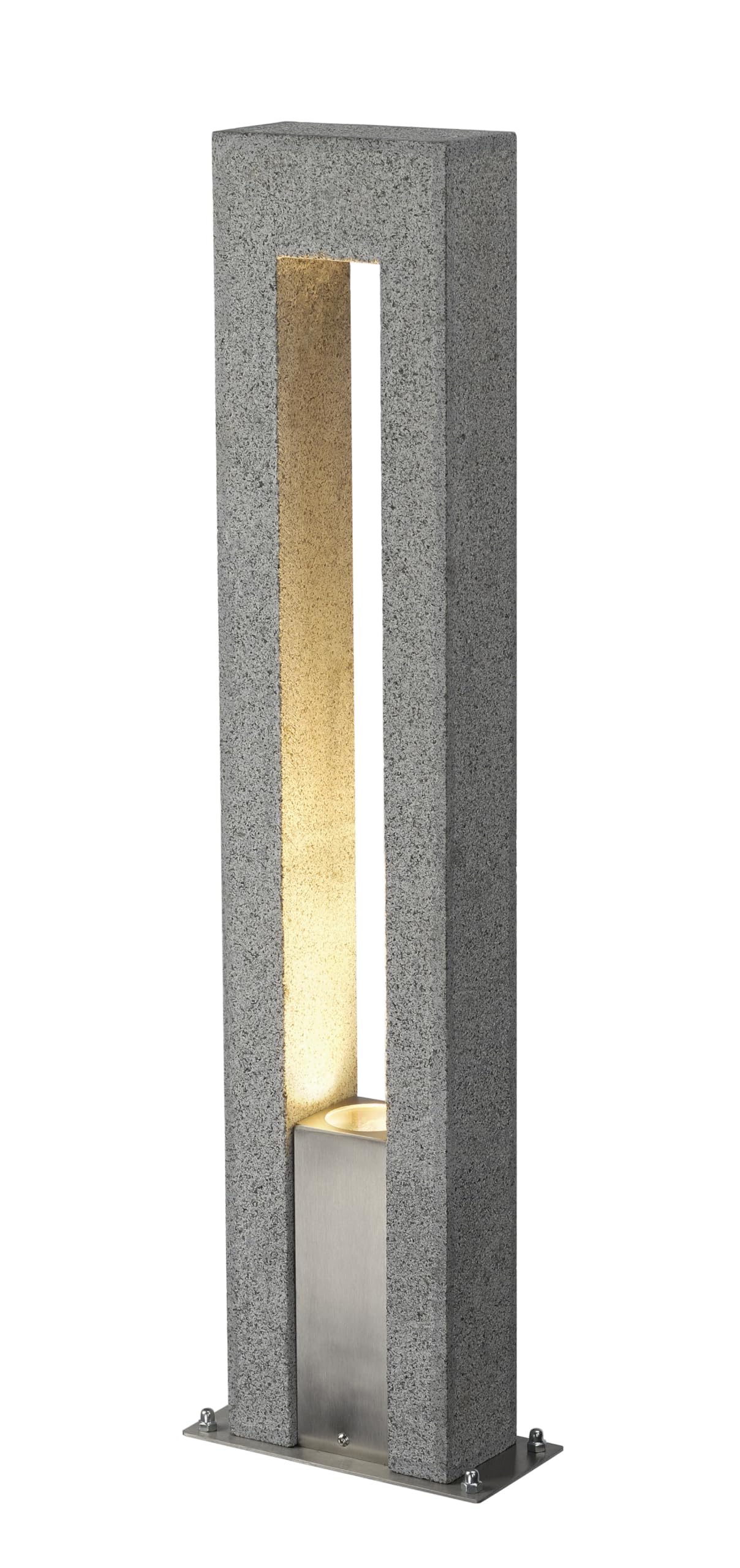 SLV luminaria de pie ARROCK ARC/iluminación exterior para caminos, paredes, entradas, lámpara led de jardín de exterior / GU10 IP44 35 W gris