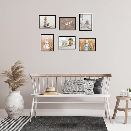 Miniatura 6 de ELSKER&HOME Marco negro de 8.5 x 11 pulgadas, paquete de 12 marcos de diploma de documento de premio certificado, marco de fotos de 8.5 x 11