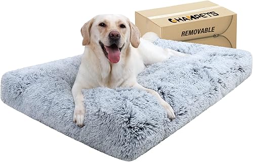 Vista 12 de Cama lavable para perro de tamaño mediano con funda extraíble, cama para jaula de perro súper suave e impermeable con parte inferior antideslizante