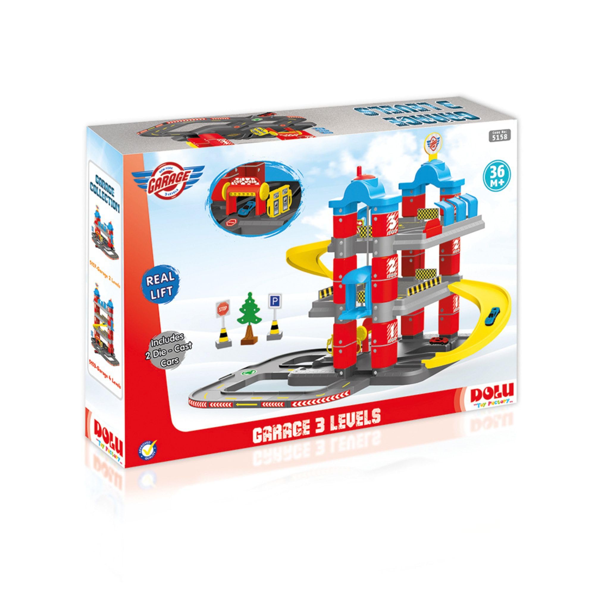 DOLU Garage auto a 3 livelli con ascensore e 2 auto pressofuse