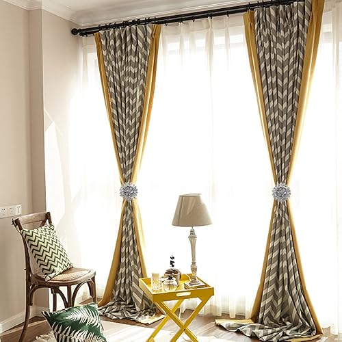 Miniatura 8 de Alzapaños de cortina decorativos de cristal, paquete de 6 alzapaños magnéticos, alzapaños de cortina de flores de cristal con cuerda de alambre de