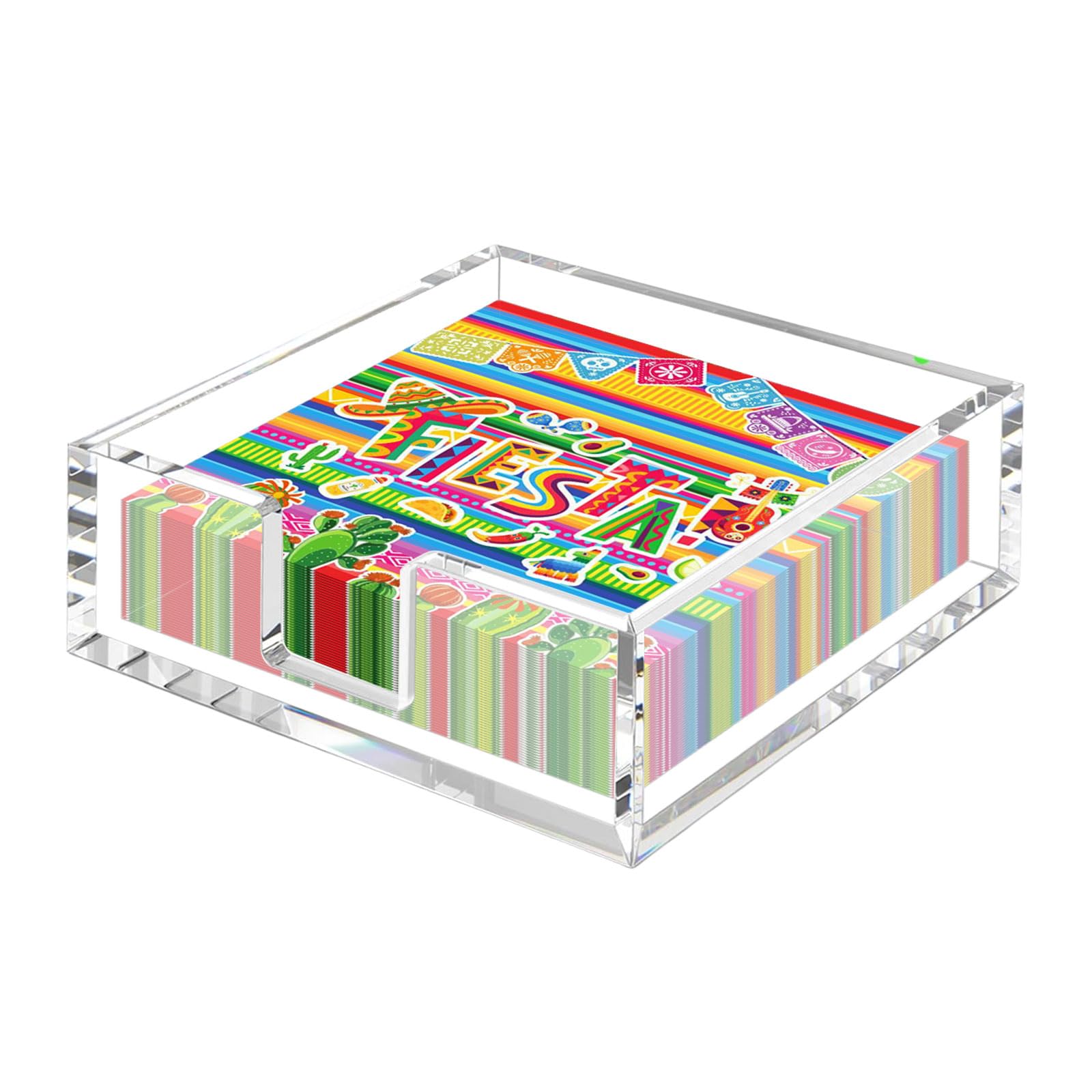 GlamRays Acrylic Napkin Holder Transparent Square Table Napkin Dispenser Cocktail Napkin Holder Guest Towel Storage for Kitchen Dining Table Bathroom Bar Party Wedding 19
