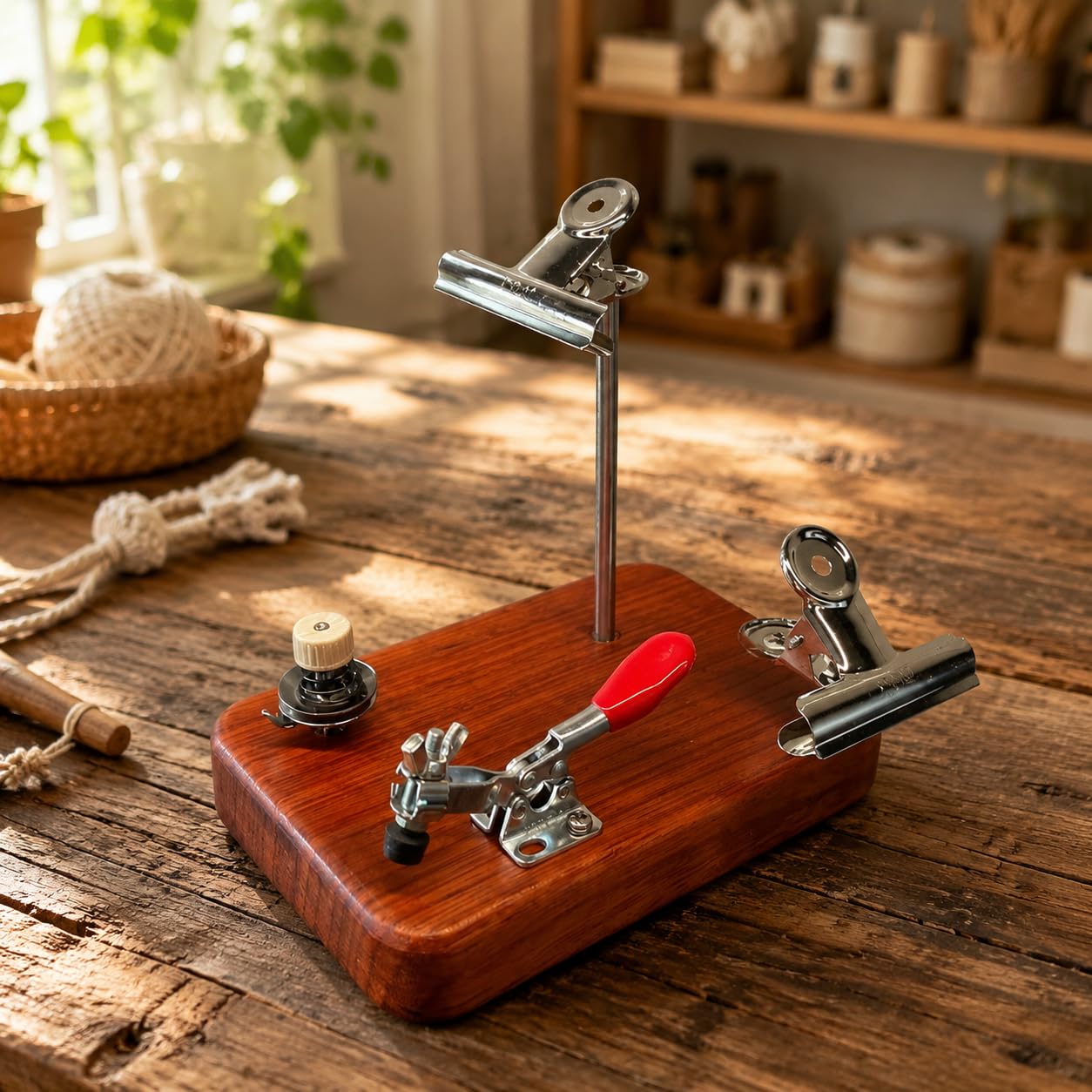 Métier à Tisser en Bois Résistant pour Fabrication Bracelets Tressés et NSE avec Maintien Ferme s Matériaux pour Cours d'art et Projets Personnels à Domicile.