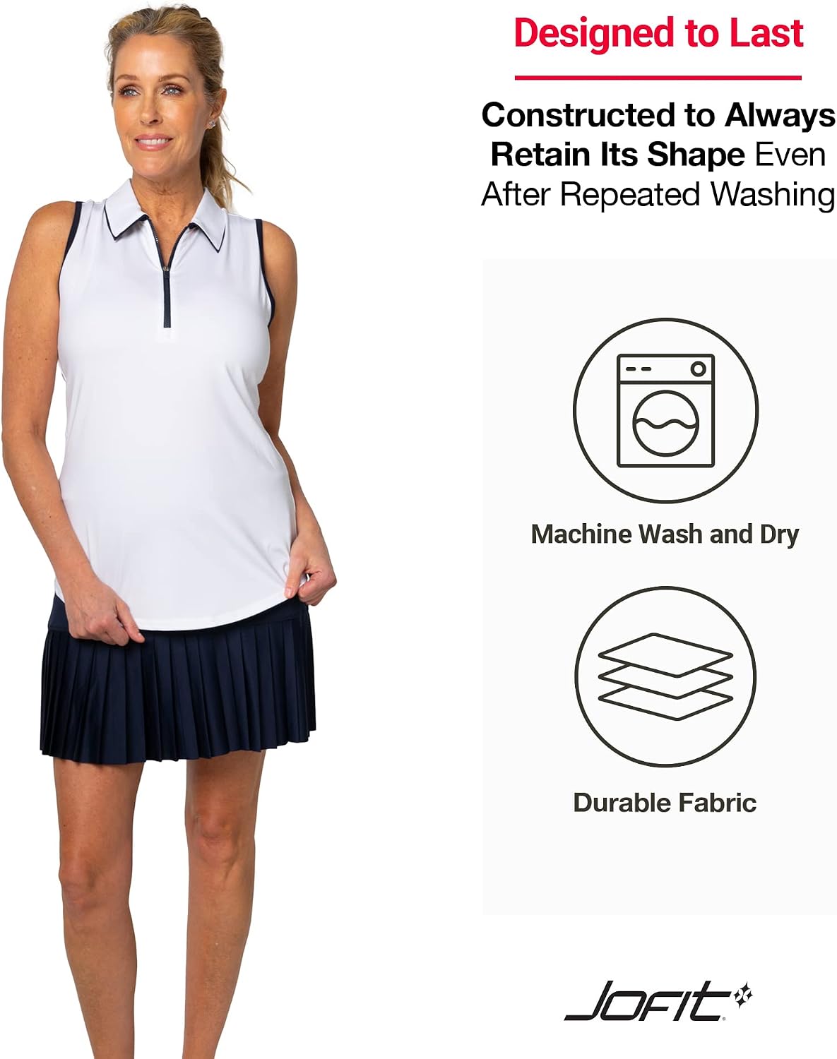 Jofit Apparel Women’s Athletic Clothing Racerback Polo for Golf & Tennis