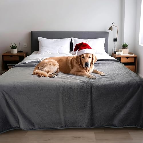 Manta impermeable para mascotas, manta impermeable para perro para cama, sofá, protector reversible de vellón Sherpa para muebles para perros