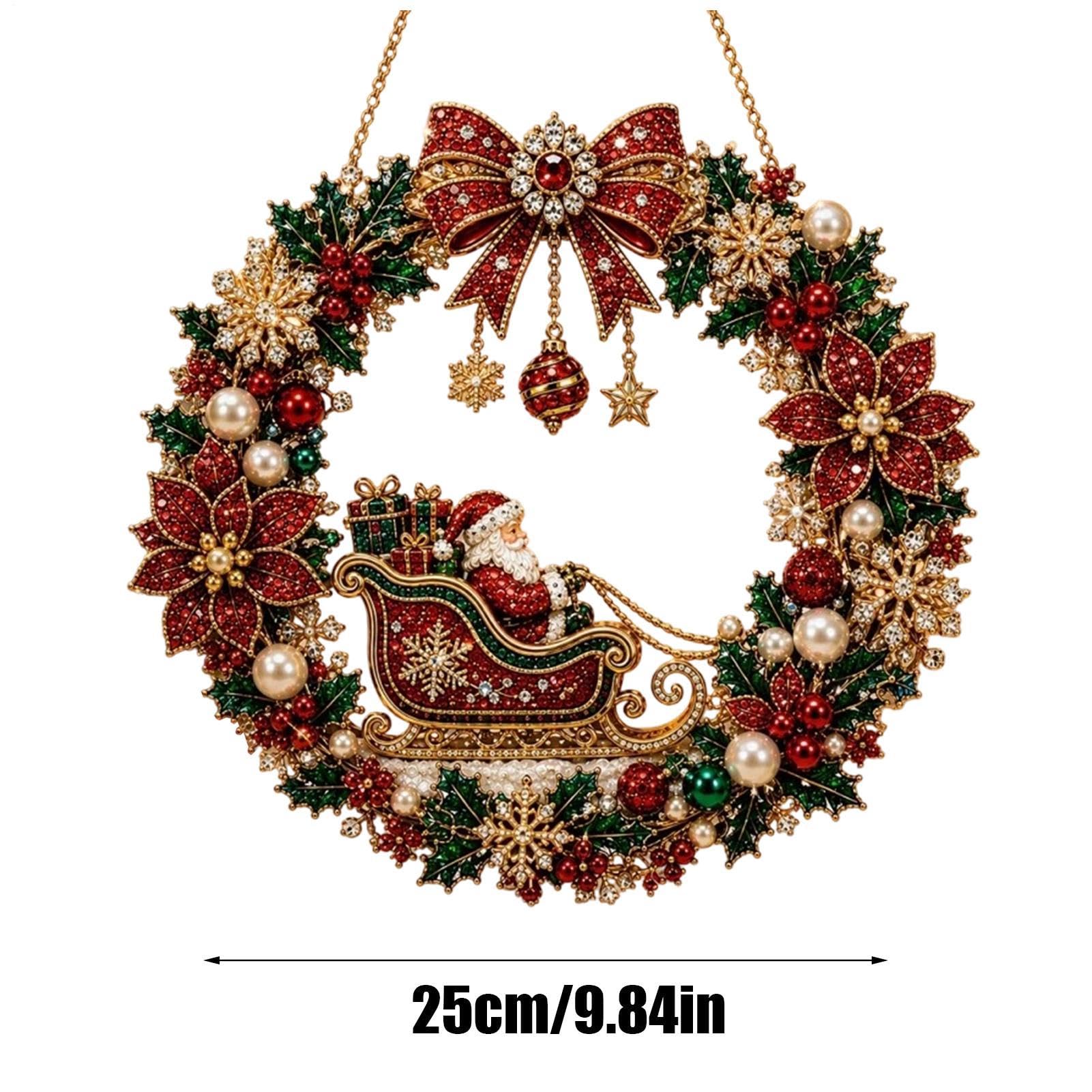 Yhsioaklo Décorations de Noël en strass - Décoration saisonnière pour
