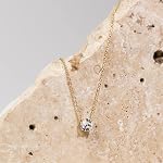 PAVOI 14K Gold Plated CZ Solitaire Pendant Necklace for Women – 1.5 Carat (7.3mm) Dainty Gold Necklace – Elegant Wedding Jewelry or Everyday Accessory - Trending Fashion Jewelry