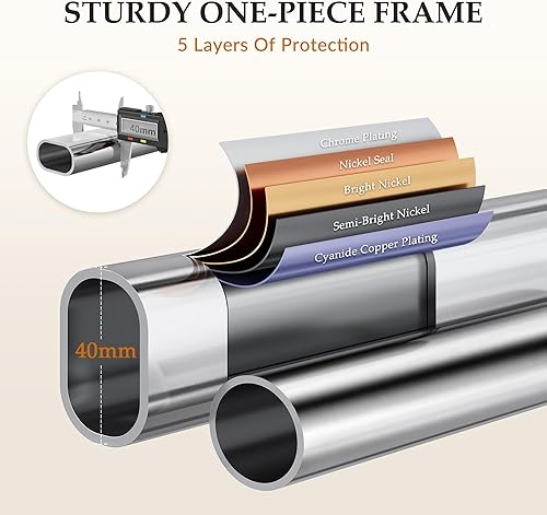 Miniatura 8 de Perchero resistente para ropa con capacidad de carga de 240 kg, estante de ropa de metal con ruedas y estantes resistentes, perchero ajustable